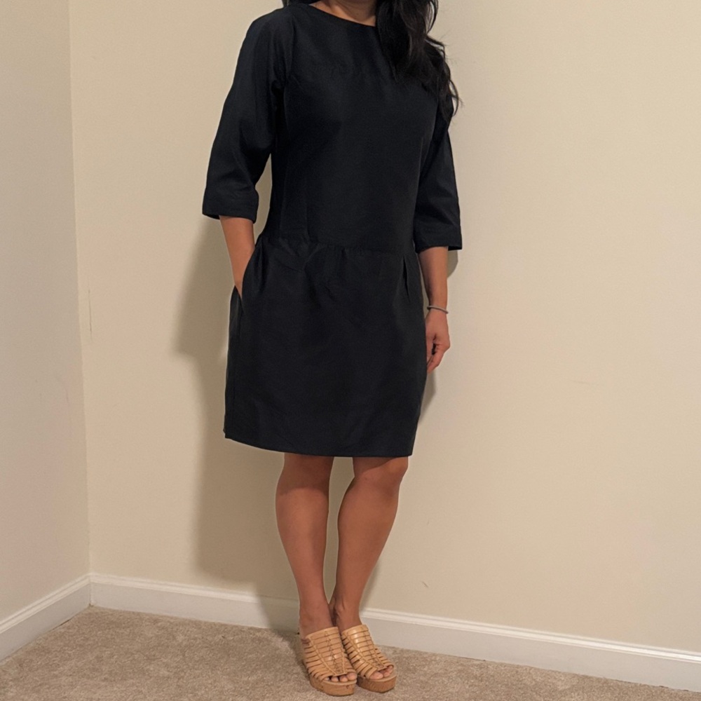 Marni Made in Italy Navy Blue “Tecnical Silk” Dress